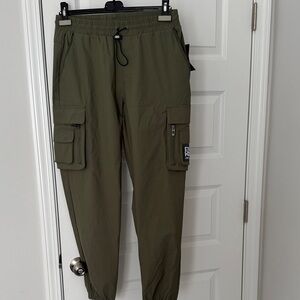 Ecko Unlimited Olive Cargo Jogger Pants with Utility Pockets